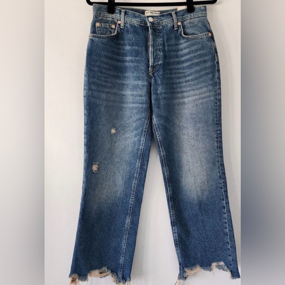 We The Free Light Blue Distressed Jeans